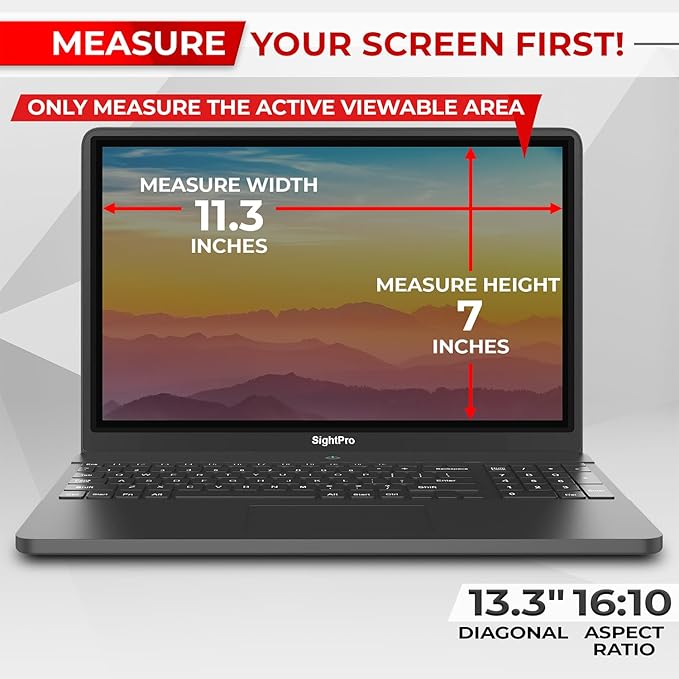 Magnetic Laptop Privacy Screen 13.3 Inch 16:10 - Image 2