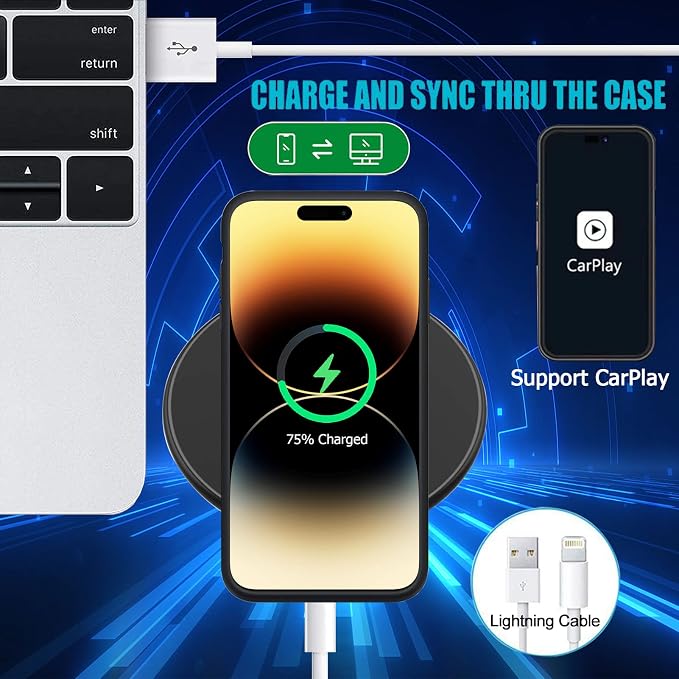 Battery Case for iPhone 14 Pro Max, Upgraded 10800mAh Rechargeable Portable - Image 6