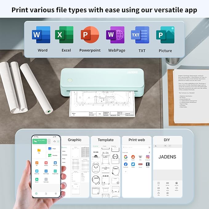 JADENS Portable Printers Wireless - Image 3