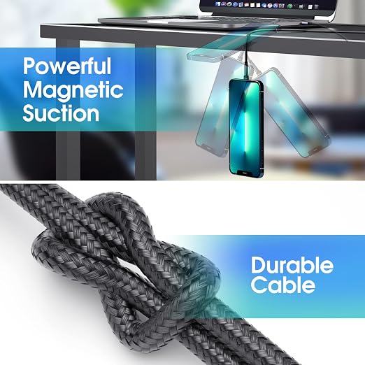Magnetic Charging Cable, 540° Rotating Magnetic Phone Charger 3 in 1 Magnetic - Image 5