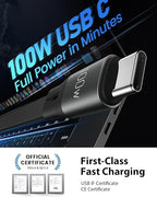 CAFELE 100W Retractable USB C Cable, 6-in-1 Multi Charging Cable, USB A/C 5A - Image 2