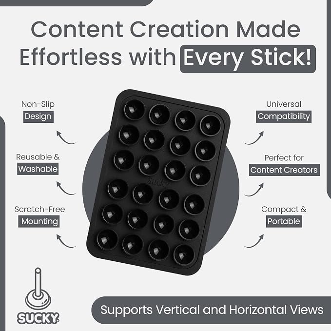 SUCKY Silicone Suction Phone Case Adhesive Mount - Image 5