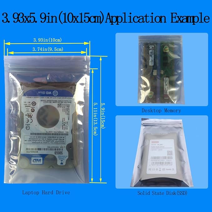 Anti Static Bags, ESD Bags, 2.5 Solid State Drive, - Image 3