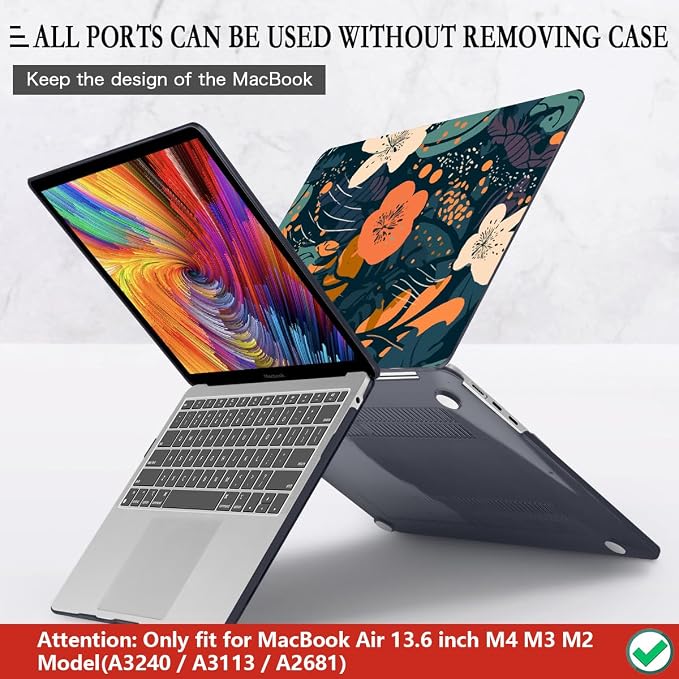 CISSOOK Compatible with MacBook Air 13.6 inch Case 2025 2024 2023 2022 Release - Image 5