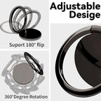 Metal Cell Phone Ring Holder Finger Ring Stand, 360 Degree Rotation Ring - Image 2