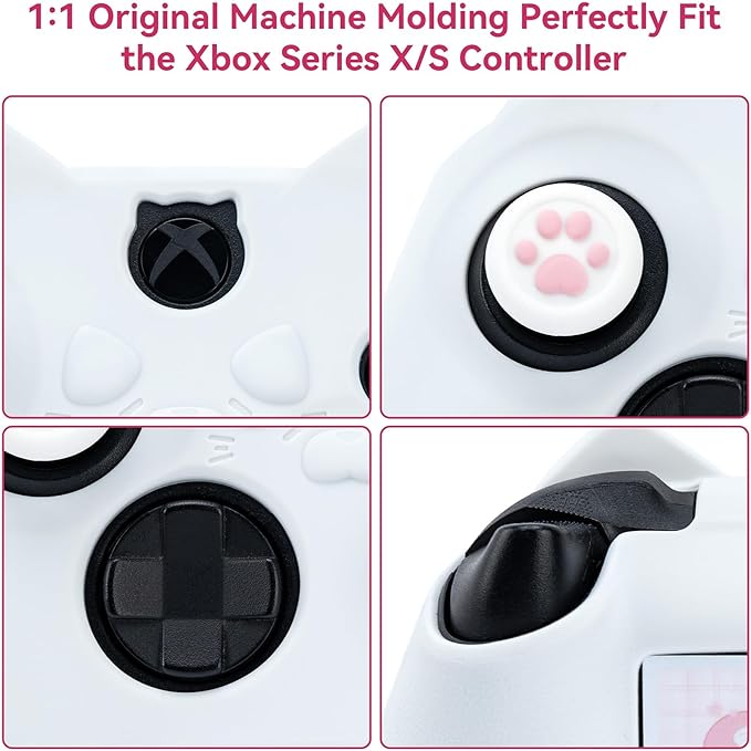 GeekShare Cat Paw Controller Skin Grips Set Anti-Slip Silicone Protective Cover - Image 5