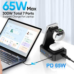 300W Charging Station for Multiple Devices Apple, 10 in 1 Wireless Charger for - Image 2