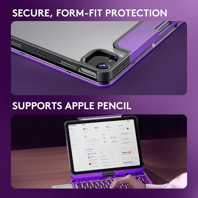 GUSGU Transparent Case with Wireless Keyboard - Image 8