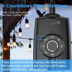 G-ELEK Outdoor Timer Outlet Waterproof, 24 Hour Outdoor Light Timer, Timers - Image 4