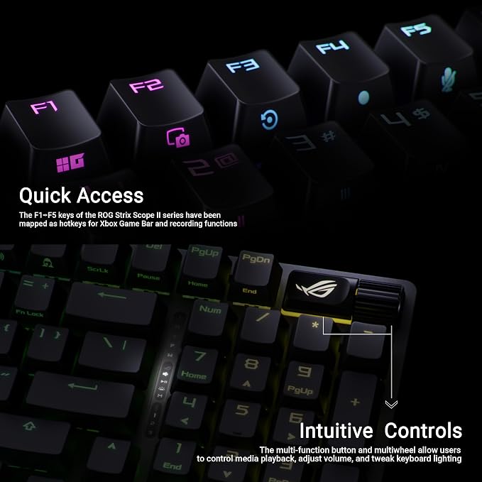 ASUS ROG Strix Scope II 96 Wireless Gaming Keyboard, Tri-Mode Connection - Image 7