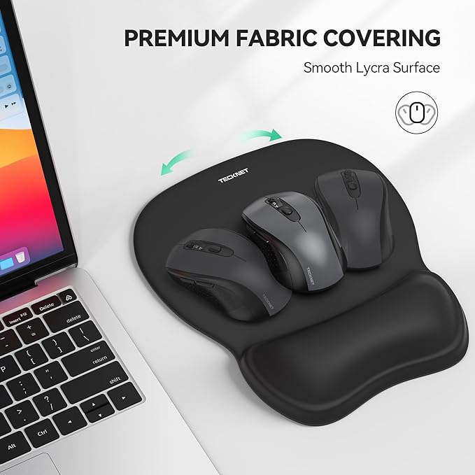TECKNET Gel Mouse Pad with Wrist Rest, Ergonomic Office Mousepad with Wrist - Image 4