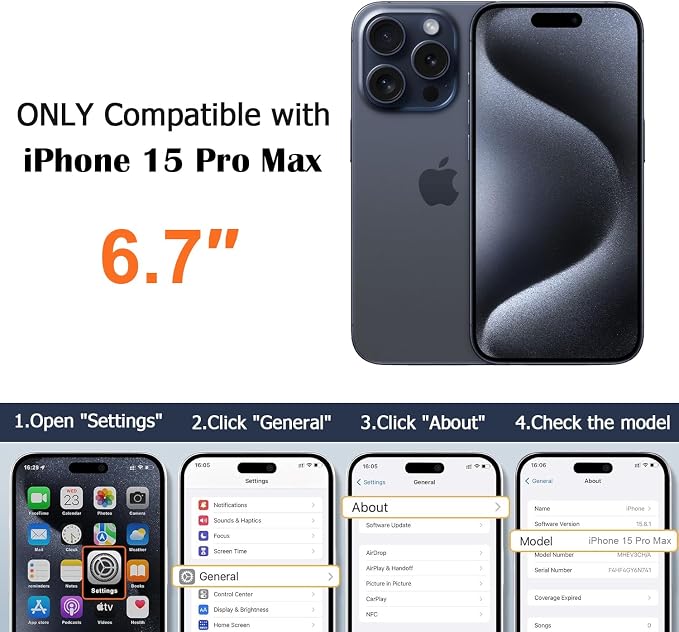 Designed for iPhone 15 Pro Max Case Compatible - Image 8