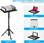 Projector Stand Tripod, Laptop Tripod Stand Adjustable Height from 23.5 to 63.5 - Image 3