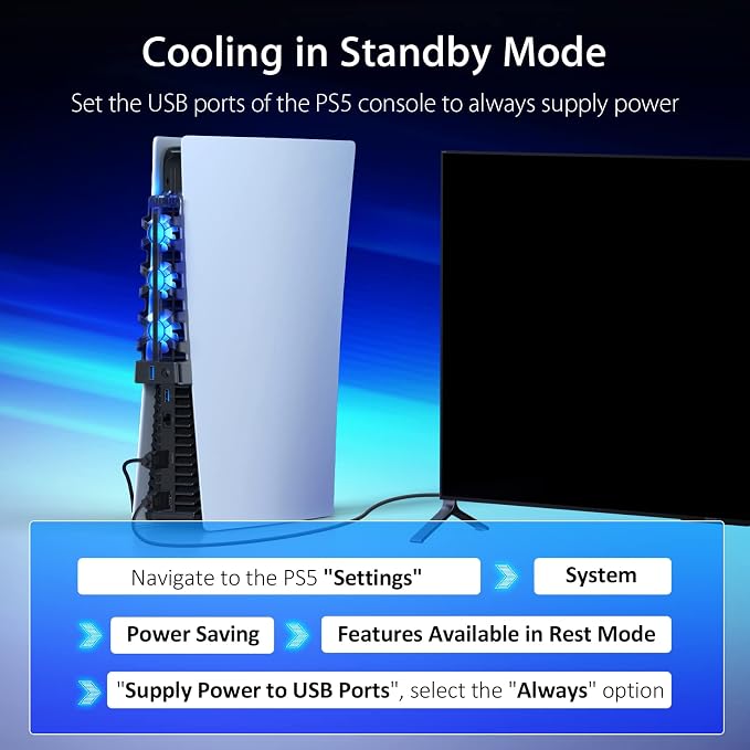 NexiGo PS5 Accessories Cooling Fan - Image 7