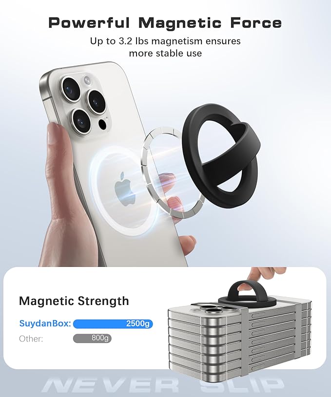 Magnetic Phone Grip, Removable Loop Grip - Image 2