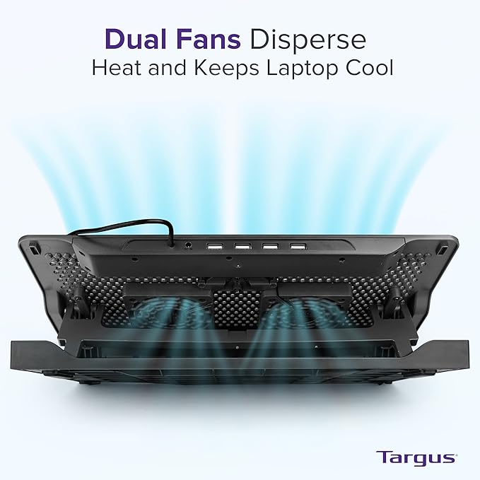 Targus Laptop Cooling Pad for Laptops up to 17-inches, Dual High-Speed Fans - Image 3