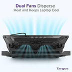 Targus Laptop Cooling Pad for Laptops up to 17-inches, Dual High-Speed Fans - Image 3