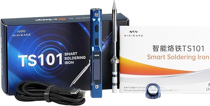 YKEY Original Blue TS101 Electronics Soldering Iron Station Kit USB Type C - Image 2