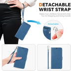 TUCCH Case Wallet for Galaxy S25 Edge, Removable Wrist Strap PU Leather - Image 6