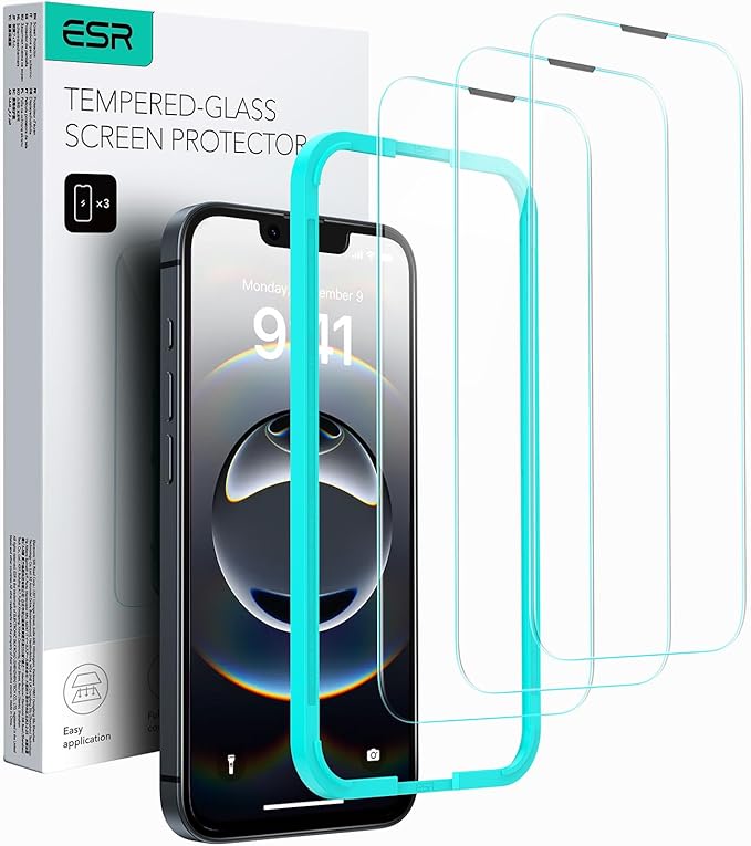 ESR 3 Pack for iPhone 16e/iPhone 14/iPhone 13/iPhone 13 Pro Screen Protector by ESR