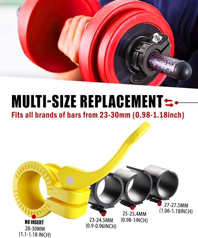 Narrow Barbell Clips 2.5cm Width - Image 2