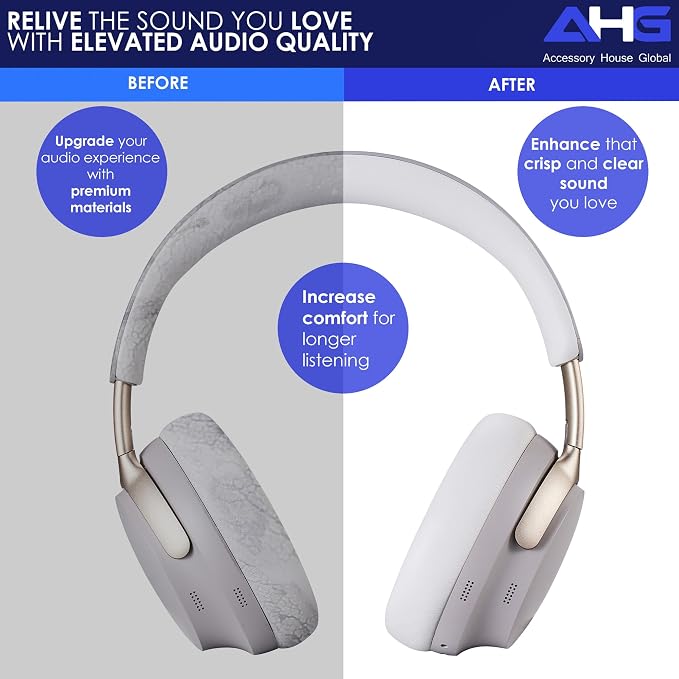 QC Ultra Replacement Ear pad and Headband Pad Kit Cushion Compatible - Image 3