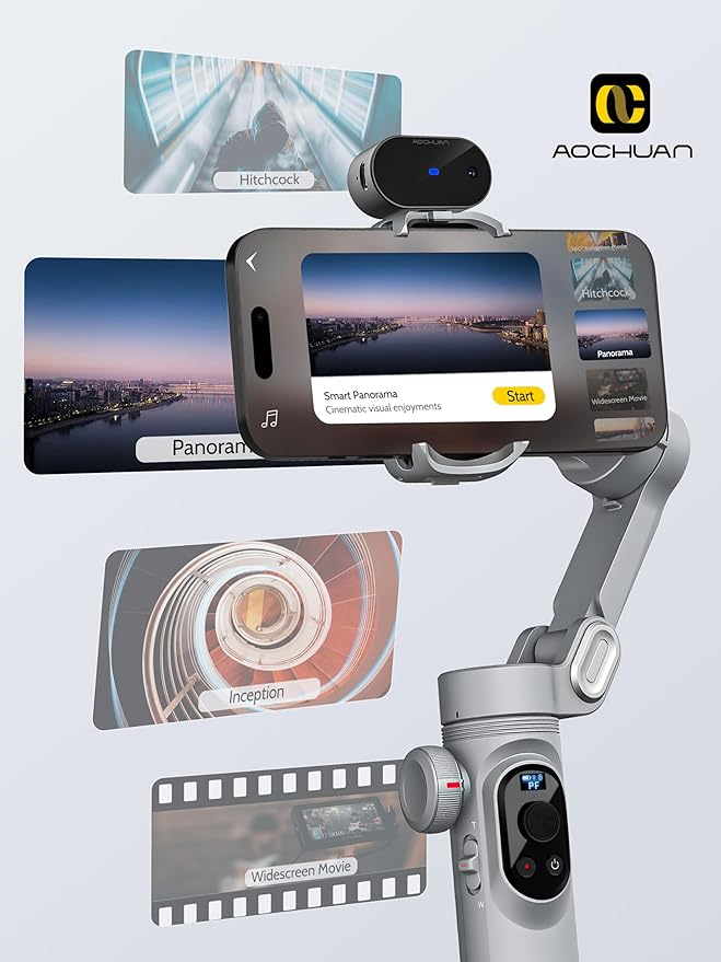 Gimbal Stabilizer for Smartphone AI Tracking, 3-axis Gimbal - Image 6