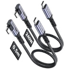 Short USB 4 Cable Right Angle, 240W Fast Charging - Image 3