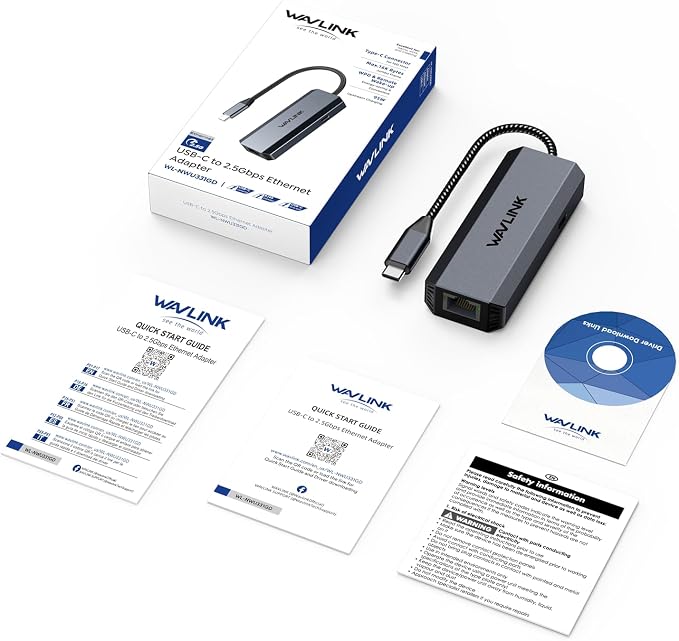 WAVLINK USB C to Ethernet Adapter 2.5 Gbps, USB to 2.5G Ethernet Adapter - Image 9