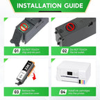 PGI-230XL CLI-231XL High Yield Ink Cartridge Combo 5 Pack Compatible - Image 4