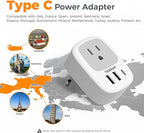 2 Pack European Travel Plug Adapter, TESSAN US to Europe Plug Adapter - Image 2