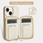 ZVE for iPhone 15 Crossbody Wallet Case, Card Holder Phone Purse for Women - Image 2