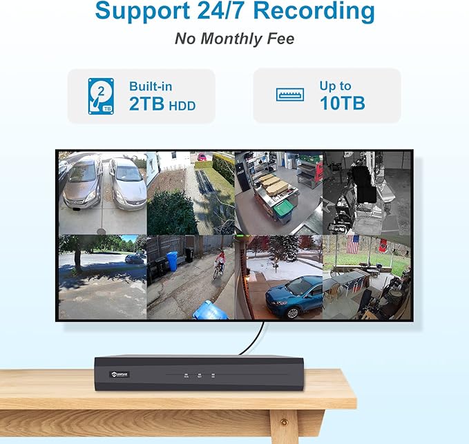 Anpviz 8CH 4K PoE Security Camera System, Smart Dual Light Color Night Vision - Image 5