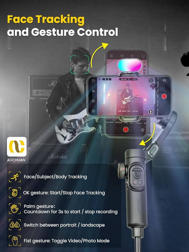 Smartphone Gimbal Stabilizer for iPhone 15 Pro Max Android Phone - Image 2