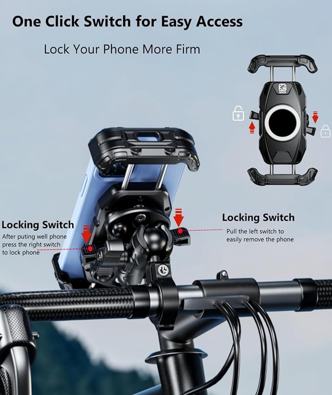 Kewig Motorcycle Phone Mount Holder - Image 5