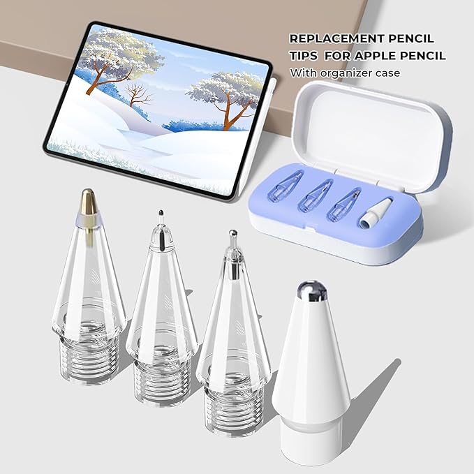 4Pack Replacement Pencil Tips for Apple Pencil Pro, Upgraded Pencil Tips Fit - Image 7
