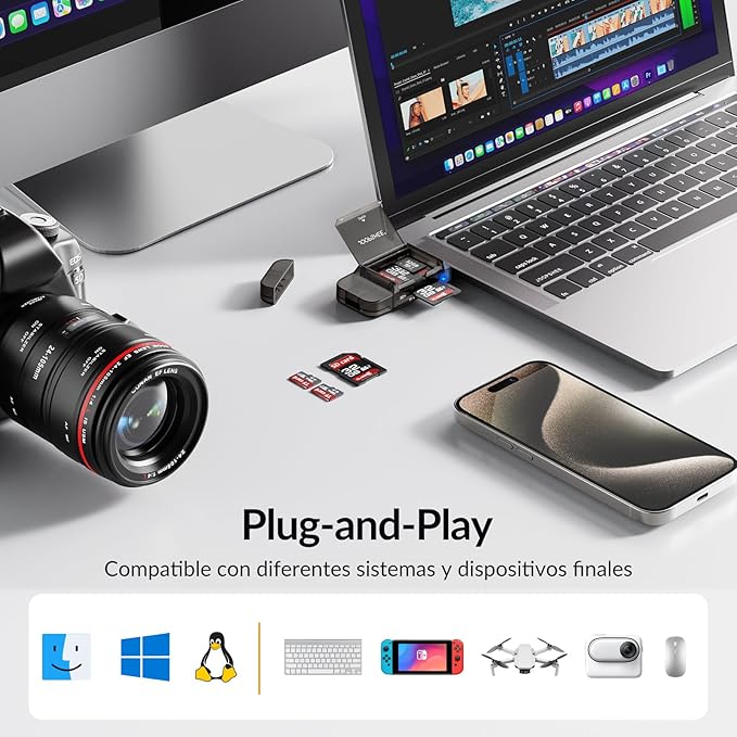 6-in-1 SD/TF Card Reader Adapter - Image 3