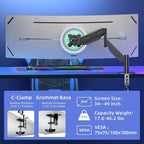 Pholiten Premium Aluminum Heavy Duty Monitor Arm，Ultrawide Monitor Arm - Image 2