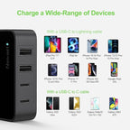 Nekmit USB C Charger, Fast Thin Flat 52W 4-Port Wall Charger - Image 5
