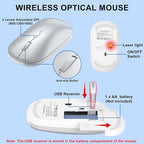 Wireless Keyboard and Mouse Combo, Ultra Slim Design Full Size Keyboard and 3 - Image 5