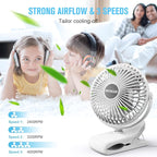 BESKAR Clip on Fan, 360° Rotation Quiet Stroller Fans - Image 8