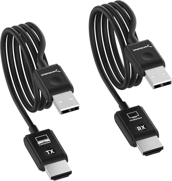 SABRENT Wireless HDMI Transmitter and Receiver 100FT/30M Seamless FHD Quality by SABRENT