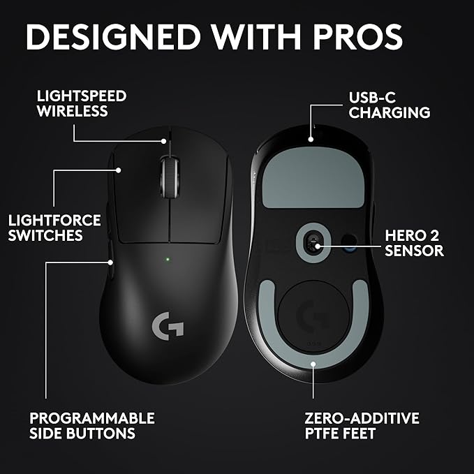 Logitech G PRO X Superlight 2 DEX Wireless Gaming Mouse, 60g pro-Grade - Image 6
