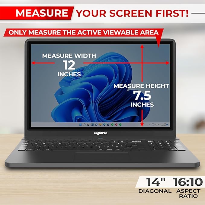 14 Inch 16:10 Laptop Privacy Screen Filter - Image 2