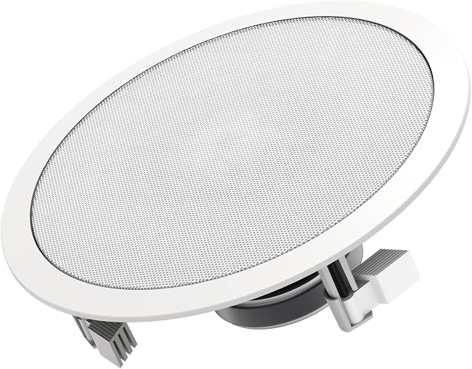 Audio 3-Way Premium in-Ceiling 8" Round Speaker, Dual 1-inch Silk Dome Tweeters - Image 2