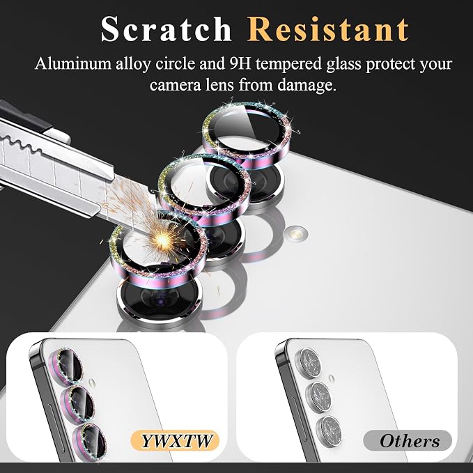 YWXTW Camera Lens Protector for Samsung Galaxy S24 / S23 / S23 Plus, 9H - Image 3