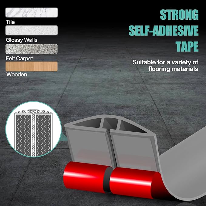 Floor Cord Cover Cavity 0.8"x0.37" Self Adhesive Cord Hider, 3.3FT Low Profile - Image 4