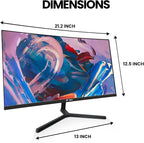 CRUA 24" Curved Monitor, FHD 100HZ, 99% sRGB Color Gamut Computer Monitors - Image 6