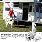 Cabinet Cam Locks Keyed Alike, Secure File Drawer Mailbox RV Storage - Image 6