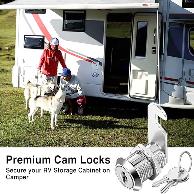 Cabinet Cam Locks Keyed Alike, Secure File Drawer Mailbox RV Storage - Image 6